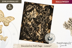 Gothic Haunted House Halloween Junk Journal decorative page Product Image 1