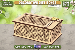 Wooden Storage Box Laser Cut | Jewelry Box | Gift Box | CNC Product Image 1