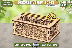 Wooden Storage Box Laser Cut | Jewelry Box | Gift Box | CNC Product Image 1