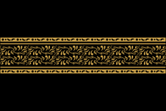 Decorative gold floral seamless ornament border element vect Product Image 1