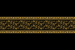 Decorative gold floral seamless ornament border element vect Product Image 2
