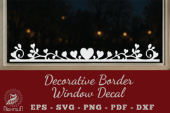 Decorative Heart Border Window Decal SVG Product Image 1