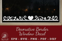 Decorative Heart Border Window Decal SVG Product Image 1