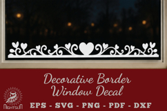 Decorative Heart Border Window Decal SVG Product Image 1
