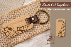Decorative Heart Laser Cut Keychain Product Image 1
