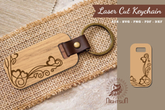 Decorative Heart Laser Cut Keychain Product Image 1