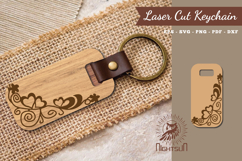 Decorative Heart Laser Cut Keychain Product Image 1