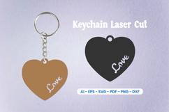 Decorative Heart Laser Cut Keychain SVG Product Image 1