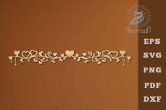 Decorative Heart Lasercut Border SVG Product Image 1