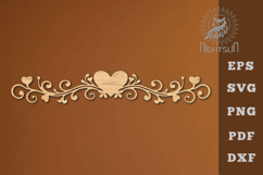 Decorative Heart Lasercut Border SVG Product Image 1
