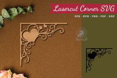 Decorative Heart Lasercut Corner SVG Product Image 1