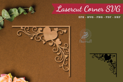 Decorative Heart Lasercut Corner SVG Product Image 1
