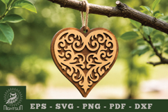 Decorative Heart Lasercut Ornament Product Image 1