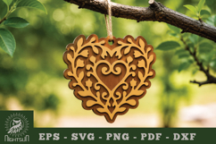 Decorative Heart Lasercut Ornament Product Image 1