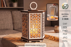 Decorative Lanterns Bundle Laser Cut. Candle Holder SVG Product Image 3