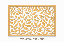 Leafy Decorative Panel Laser Cut File SVG Product Image 1