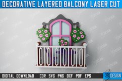3D Decorative Balcony | Wall Art | Multilayered Design | CNC Product Image 1