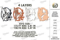Decorative Layered Wall Art Laser Cut. Wall decor SVG Product Image 2