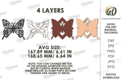 Decorative Layered Wall Art Laser Cut. Wall decor SVG Product Image 2
