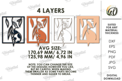 Decorative Layered Wall Art Laser Cut. Wall decor SVG Product Image 2