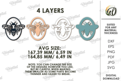 Decorative Layered Wall Art Laser Cut. Wall decor SVG Product Image 2