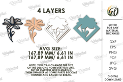 Decorative Layered Wall Art Laser Cut. Wall decor SVG Product Image 2