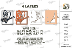 Decorative Layered Wall Art Laser Cut. Wall decor SVG Product Image 2