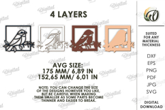 Decorative Layered Wall Art Laser Cut. Wall decor SVG Product Image 2