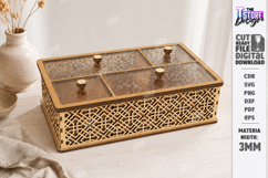 Decorative Modular Wooden Storage Box Laser Cut | Patterns Product Image 1