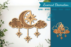 Decorative Moon Lasercut Decoration SVG Product Image 1