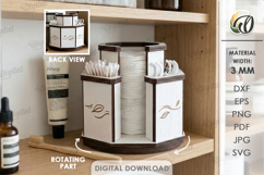 3D Rotating Organizers Bundle Laser Cut. Make up storage box Product Image 6