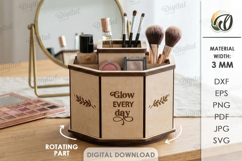 3D Rotating Organizers Bundle Laser Cut. Make up storage box Product Image 9