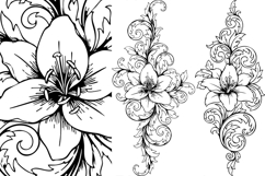 5 Elegant Floral Ornament Set Product Image 2