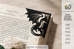 Decorative Corner Bookmark. Corner Bookmark Template SVG Product Image 1