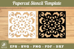 Decorative Paper Cut Stencil SVG Product Image 1