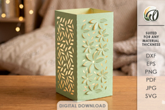 3D Decorative Paper Lantern. Lantern Template Paper Cut SVG Product Image 1