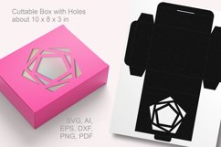 Decorative Pentagonal Window Rectangular Gift Box SVG
