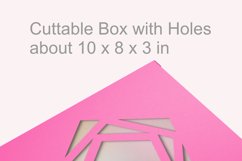 Decorative Pentagonal Window Rectangular Gift Box SVG