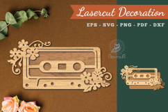 Decorative Retro Tape Cassette Lasercut Decoration Product Image 1