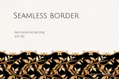 Gold Floral Border Elegant Seamless Divider Product Image 1