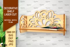 Decorative Flower Wall Shelfs Laser Cut Bundle Product Image 12