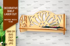 Decorative Flower Wall Shelfs Laser Cut Bundle Product Image 5
