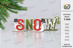 Decorative stand word Laser Cut. Christmas Decor SVG Product Image 1