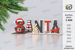 Decorative stand word Laser Cut. Christmas Decor SVG Product Image 1