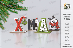 3D Decorative word stands Laser Cut Bundle. Christmas Decor Product Image 11