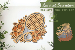 Decorative Tennis Lasercut Decoration Product Image 1