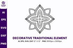 decorative element, ornamental, traditional, pattern element, clipart, svg, laser cut, floral, 