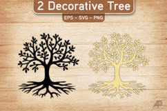 Decorative Tree SVG PNG Product Image 1