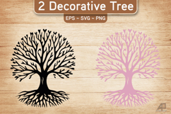 Decorative Tree SVG PNG Product Image 1