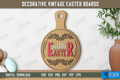 Decorative Vintage Easter Boards Laser Cut Bundle, Decor SVG Product Image 11